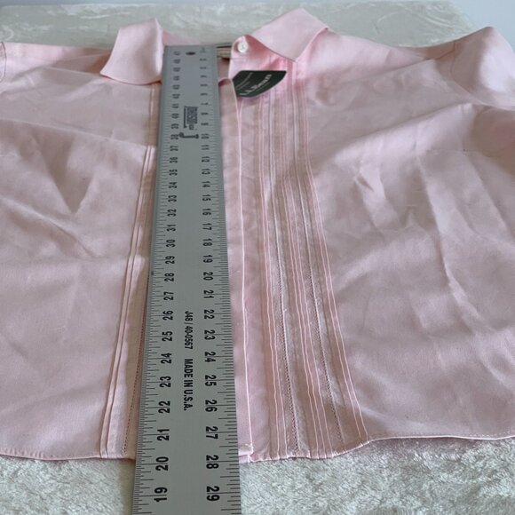 L.L.Bean Womens Pink Wrinkle-Resistant Cotton Shirt Large Long Sleeve Button New - Picture 8 of 9